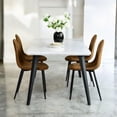 thumbnail image 2 of Homy Casa 63 inch Dining Set for 4, Large Table with Upholstered Chairs, 2 of 10