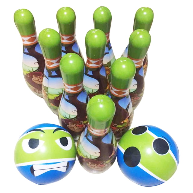 12PCS Kid Bowling Set Creative Early Education Toy Bowling Game for Home Indoor