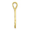 thumbnail image 2 of Diamond2Deal 10K Yellow Gold Grooved Letter M Initial Pendant for Women, 2 of 5
