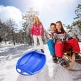 thumbnail image 4 of Plastic Snow Sleds with 2 Handles 4 Color Choose Blue Green Rose-Red Red Suitable For Sand Skiing Grass Skiing, 4 of 9