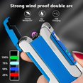 thumbnail image 4 of YOZWOO Electric Lighter Creative Double arc Windproof Lighter with Projection, arc Lighter Plasma Lighter Rechargeable USB Lighter with LED Battery Indicator (Blue), 4 of 7