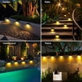 thumbnail image 3 of Solar Deck Lights 8Pcs Fence Post Solar Lights Solar Ladder Lights Outdoor Waterproof Lights, 3 of 8