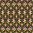 thumbnail image 1 of Ahgly Company Tapis d'Intérieur Lavable à la Machine, Carré, Transitionnel, Brun Cannelle, Tapis de Zone, 5 Pieds Carré, 1 of 7