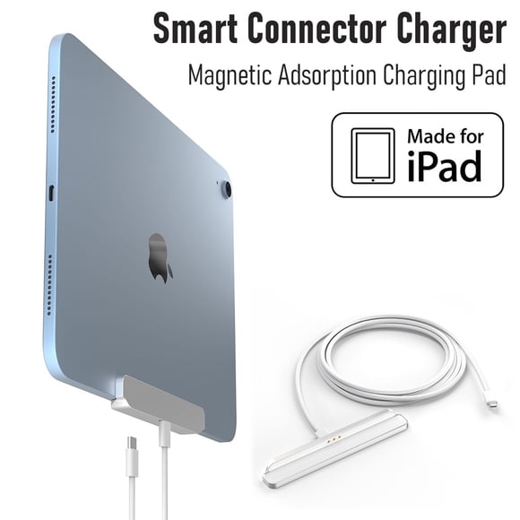 Magnetic Wireless Charging for iPad 10th Gen & iPad A16, Smart Connector Charger with 1m Woven Cable for iPad 10, iPad 11 (A16)