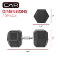 thumbnail image 4 of Haltère hexagonale enduite CAP Barbell, Single 3 - 100 lb, 4 of 7