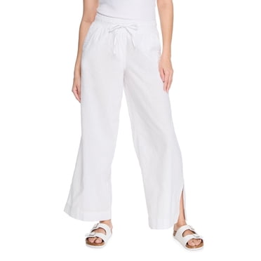 George Women's Linen-Blend Wide Leg Pant