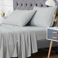 thumbnail image 1 of 3 PCS Bedding Sheets and Pillowcase Set Rayon Derived from Bamboo, Cool Sheets for Hot Sleepers, 1 of 8
