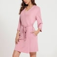 thumbnail image 2 of 2023 Summer Womens Bathrobe Absorbent Towel Soft Comfortable Home Spa Robe Pajamas, 2 of 4