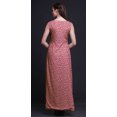 thumbnail image 4 of Bimba Robe de Plage Longue Sans Manches à Fente avant Imprimée de Feuilles Été Printemps pour Femmes - Moyen, 4 of 5