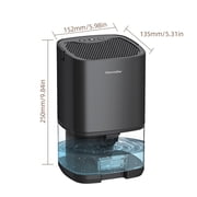 Dehumidifier for Home 34 Water Portable Small Dehumidifiers for Bedroom Bathroom Basement Quiet with Auto Shut Off 7 Colors LED Light