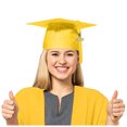 thumbnail image 2 of GDREDA Men Hat Graduation Hat School Unisex Student Graduation Cap For Adult，Yellow, 2 of 4