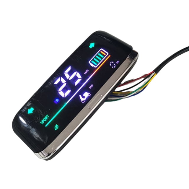 MYG for Electric Bike LCD Display 48-72V Wide Screen Speedometer for Ebike Scooter Motor Digital Meter Tram Assembly Repair 6-Pin Interface without Windshield Cover