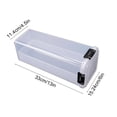 thumbnail image 3 of Airtight Bread Storage Container 33cm Transparent Plastic Box with Front Opening for Kitchen Organization and Freshness Preservation, Black or White, 3 of 8