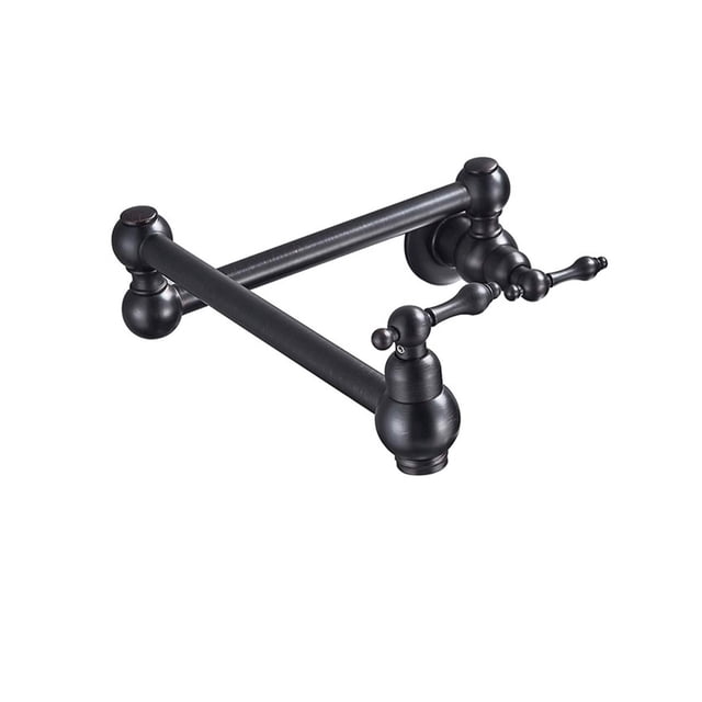 Pot Filler Double Joint Spout Folding Stretchable Swing Arm Wall Brass Kitchen Faucet Single Hole Two Handle Kitchen Sink Tap ,High Water Flow Rate