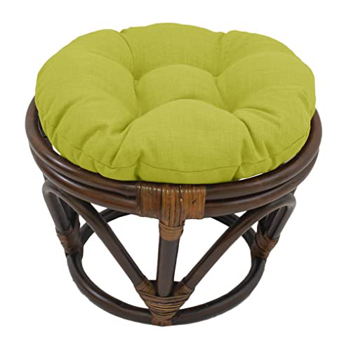Blazing Needles 93301-18IN-REO-SOL-01 Coussin de Repose-Pieds Rond en Polyester Filé Tufté de 18 Pouces - Lime