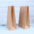 thumbnail image 3 of 100pcs Kraft Paper Food Pouch Square Bottom Packaging Bag Practical Paper Container Takeaway Packing Bag for Shop Restaurant (27x15x9cm), 3 of 9