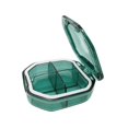 thumbnail image 3 of Xuanheng Small Pill Container Lightweight with Compartments Pill Holder for Bag Purse Green Sqaure, 3 of 8