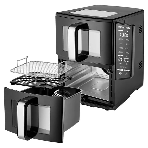 Gourmia 4 Dish Dual Basket Air Fryer with Sync Finish & Sync Cook