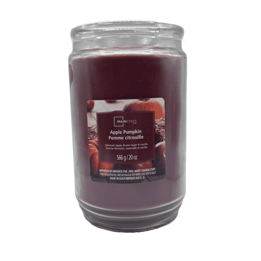 Mainstays Apple Pumpkin Scented Single-Wick Glass Jar Candle, 20 oz