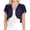 Navy, variant on CFLVAEK Lightweight Cardigans for Women Casual Petal Short Sleeve Cropped Cardigan Loose Fit Open Front Shrug for Dress Pink XXL