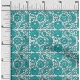 thumbnail image 2 of oneOone Georgette Viscose Turquoise Blue Fabric Block Sewing Material Print Fabric By The Yard 42 Inch Wide, 2 of 5