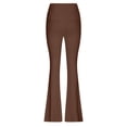thumbnail image 3 of Timegard Workout Legging for Women High Waist Slim Fitting Bell Bottom Basic Yoga Trousers Solid Color, 3 of 4