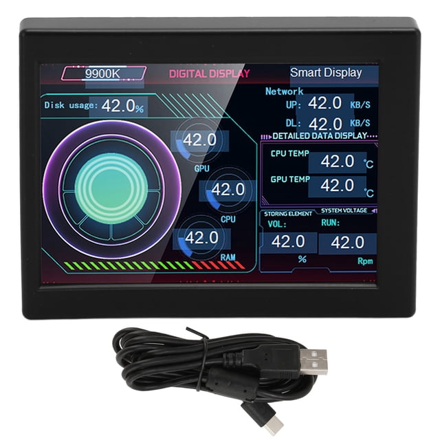 <p>PC CPU Data , Computer Temp 360 Degree Rotating 3.5 Inch Plug And Play Metal Shell IPS Screen For Upgrade</p>