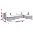 thumbnail image 4 of vidaXL 6 Piece Garden Lounge Set with Cushions Poly Rattan Black, 4 of 5