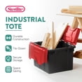 thumbnail image 3 of Sterilite 12 Gallon Hinged Lid Industrial Tote, Stackable Storage Bin, 18 Pack, 3 of 10