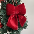 thumbnail image 1 of Christmas Bow Christmas Tree Decoration Hanging Red Velvet Bow Christmas Tree Decoration, 1 of 6