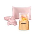 thumbnail image 1 of Lomi Lampe Haut-Parleur Bluetooth Sans Fil avec Sel de l'Himalaya + Trousse de Sommeil en Satin, Rose, 1 of 6