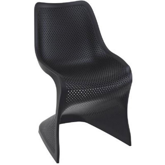 Siesta ISP048-BLA Bloom Chaise de Salle à Manger Noire - Ensemble de 2