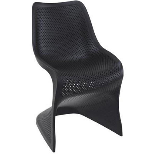 Siesta ISP048-BLA Bloom Chaise de Salle à Manger Noire - Ensemble de 2