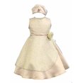 thumbnail image 1 of Baby Infant Girl Toddler Pageant Wedding Formal Party Champagne Taupe Dress S-XL, 1 of 1