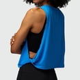 thumbnail image 4 of Timegard Womens Workout Tank Top Athletic Running Loose Cropped Top Tee Side Knot Solid Color Pullover, 4 of 4