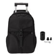 thumbnail image 2 of Rolling Backpack, Soft Portable Handle Vacuum Compression Bag Wheeled Shoulder Bag 30L Capacity Adjustable Strap Buckle  for Daily Commute, 2 of 7