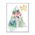 thumbnail image 3 of Designart Cute Christmas Llama In Santa Hat Children's Art Floating Frame Wall Art, 3 of 4