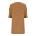 thumbnail image 4 of Ovzne Robes d'Été pour Femmes Robe Femme Mode Robe d'Été Décontractée pour Femmes Col Rond Manches 3/4 Unie Robe de Plage Poches Robe Femme Liquidation, 4 of 5