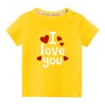 thumbnail image 1 of vdgthytj T-Shirts de la Saint-Valentin pour Tout-Petits Garçons Filles, Enfants, Col Rond Imprimé, Manches Courtes, Hauts, T-Shirt Graphique, Blouse, 1 of 6