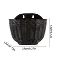 thumbnail image 3 of Mlkoz Home Decor, Rattan-textured Semi-circular Wall-mounted Plastic Flower Pot Home Decor Flower Pot, Mom Gifts, 3 of 6