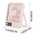 thumbnail image 4 of Boovnll Desk Fan, Adjustable High Speed USB Rechargeable Digital Display Table Fan Quiet Small Fan for Home, Bedroom, Office, Travel, Kitchen, Camping, RVs, Summer Gift, Mini Fan - Fan, 4 of 5