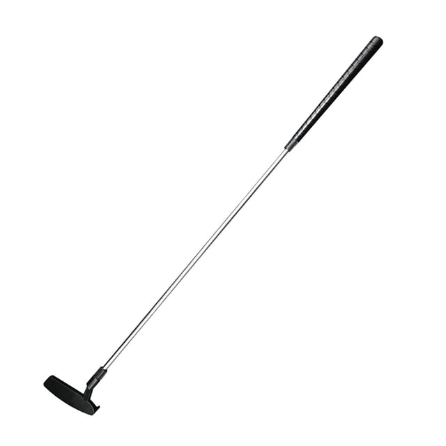 lionlar Kids Golf Club Toy Sports Toy Universal Simple Using Supplies Golf Training Toy Putter, a lightweight stainless steel golf club with a black grip and putter head. Ideal for educational golf games, hand-eye coordination, and outdoor activities. Measures 80cm (31.50 inches) and is portable for use in gardens, lawns, or camping.