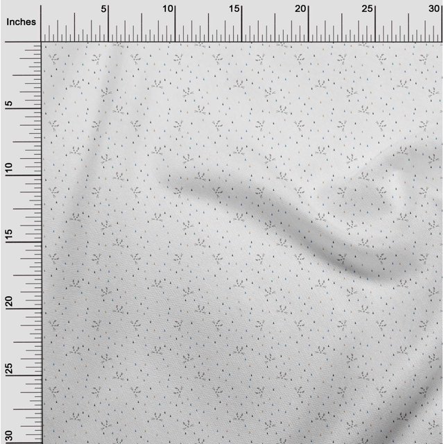 oneOone Cotton Poplin Fabric Triangle & Cat Face Animal Printed Craft Fabric BTY 42 Inch Wide