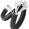 thumbnail image 1 of Cable Sleeve, 20ft - 1 inch Desk Cable Management Desk Cord Cover Organizer Wire Hider for Home Office Computer TV Wire Loom Tubing Pet Proof Cord Protector from Cat Dog Chewing, Black, 1 of 6