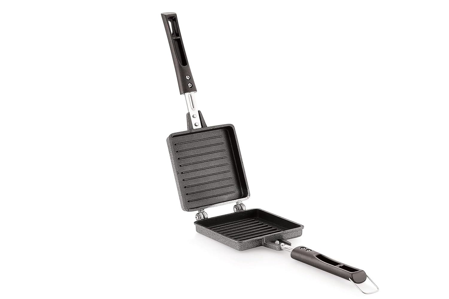 Black Aluminium Gas Toaster Jumbo - Gas Compatible, Super Heavy Thickness | Non Stick Coating