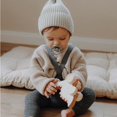 thumbnail image 3 of Toddler Baby Boys Girls Knit Sweater Solid Oversized Crewneck Sweaters Pullover Sweatshirt Tops Fall Winter Clothes, 3 of 4