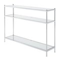 thumbnail image 2 of Convenience Concepts Royal Crest Console Table in Clear Glass With Chrome Frame, 2 of 2