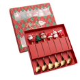 thumbnail image 1 of Oleegame 1PC Stainless Steel Cutlery Set Christmas Tableware Set Stainless Steel Spoon Gift Set Dessert Spoon Fork Coffee Spoon Christmas Pendant Spoon Tableware Set Gift, 1 of 8