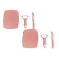 thumbnail image 1 of Oleegame 2PC Vegetable Peeler Stainless Steel Ceramic Set With Fruit Vegetable Peeler Knife Mini Cutting Board Colorful Kitchen Tools 3PCS, 1 of 5