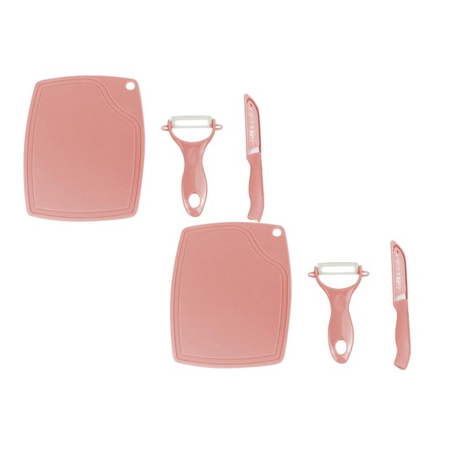 Oleegame 2PC Vegetable Peeler Stainless Steel Ceramic Set With Fruit Vegetable Peeler Knife Mini Cutting Board Colorful Kitchen Tools 3PCS